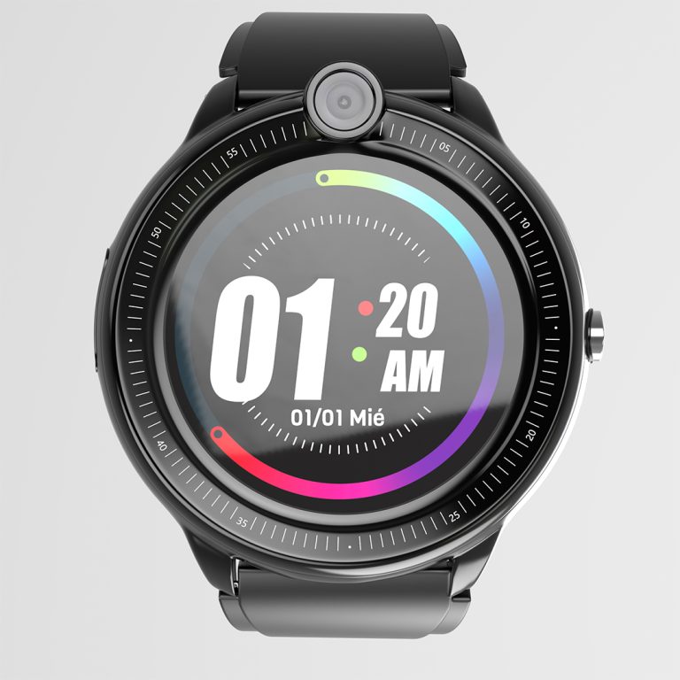 Render de reloj inteligente negro