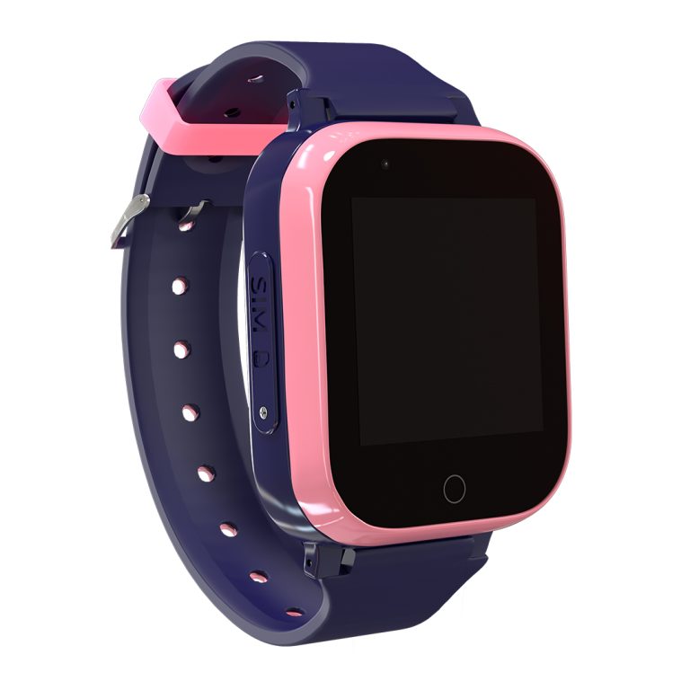 Render 3D de reloj inteligente rosa